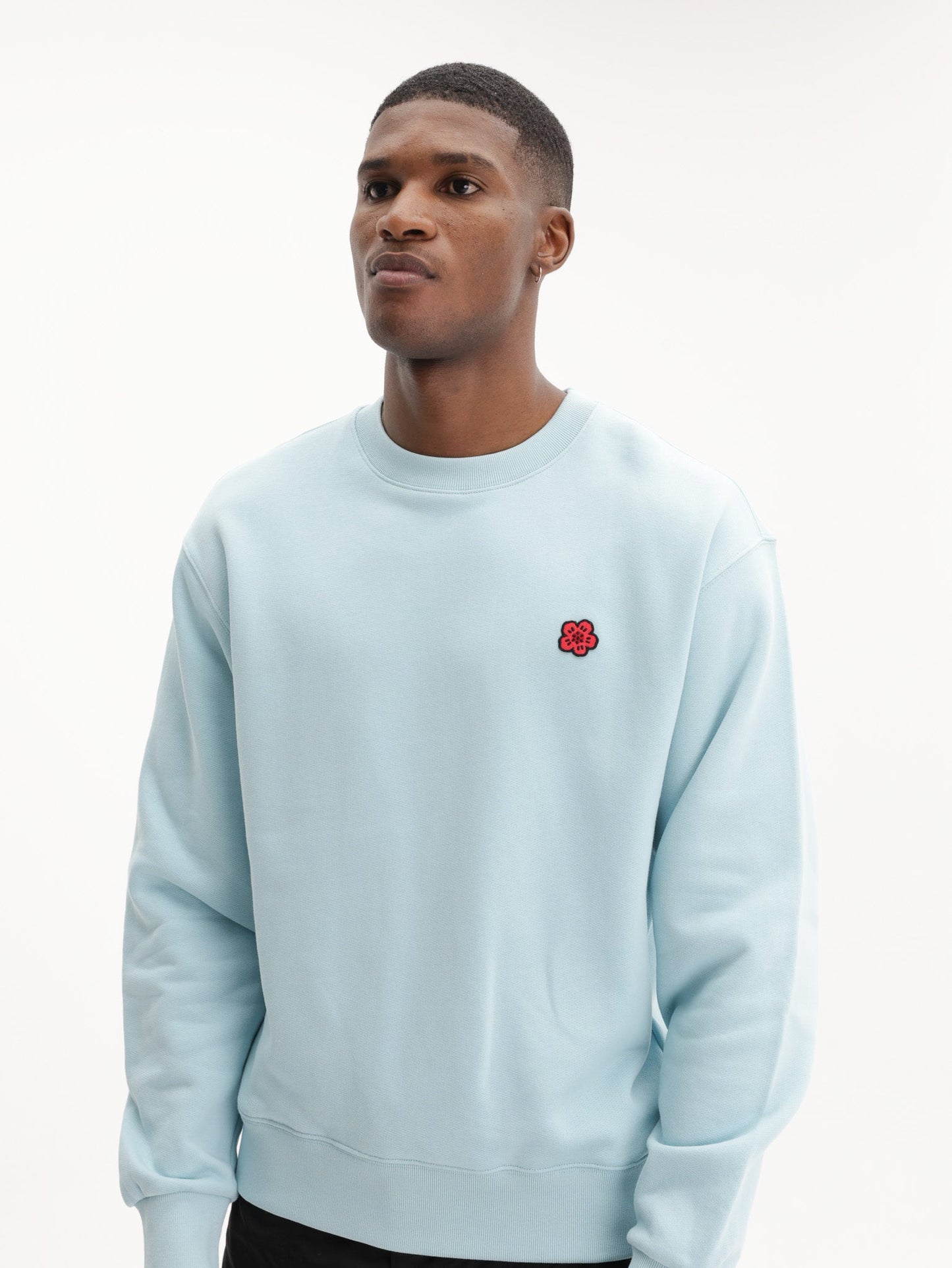 Kenzo Sweatshirt Knitted Cotton Pullover Glacier