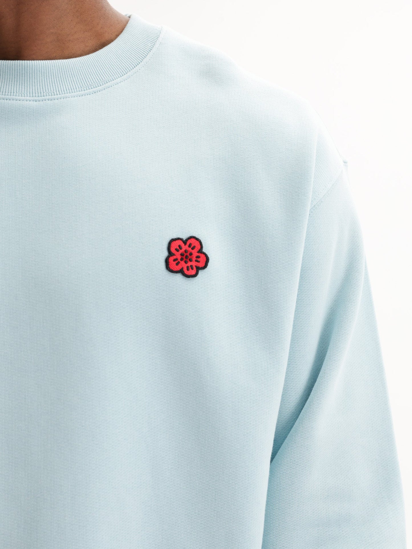 Kenzo Sweatshirt Knitted Cotton Pullover Glacier