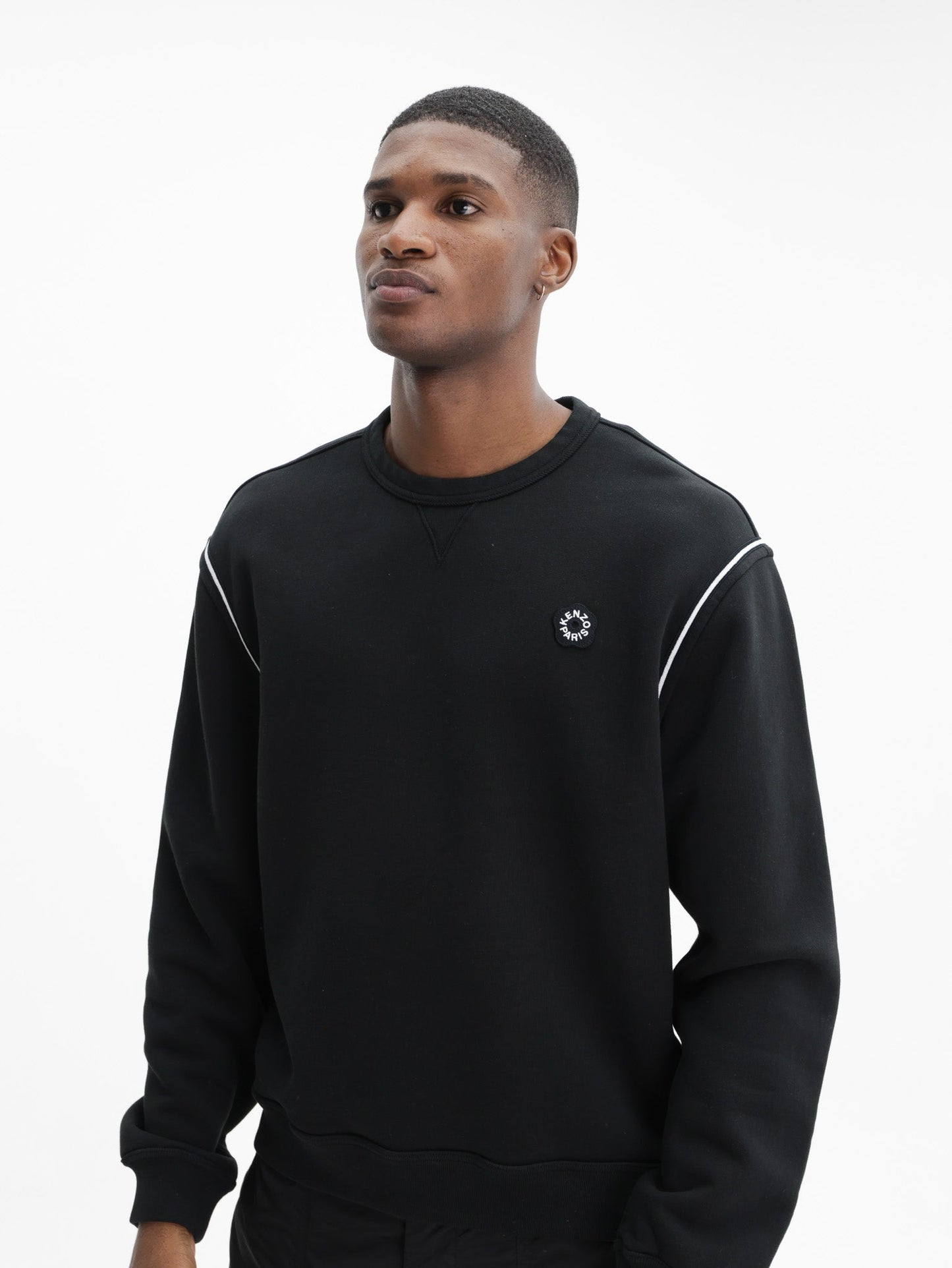 Kenzo Sweatshirt Knitted Cotton Pullover Black