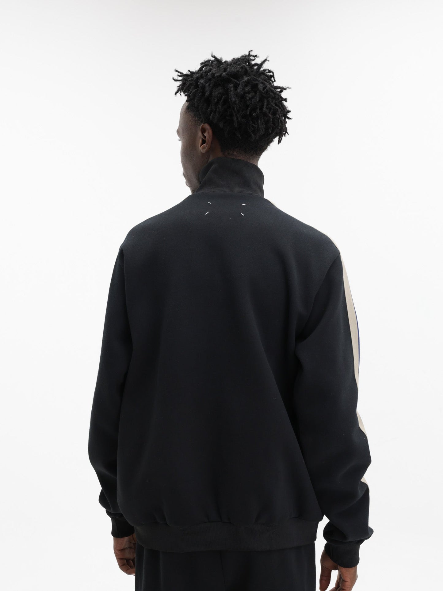 Maison Margiela Taped Half Zip Sweatshirt Black