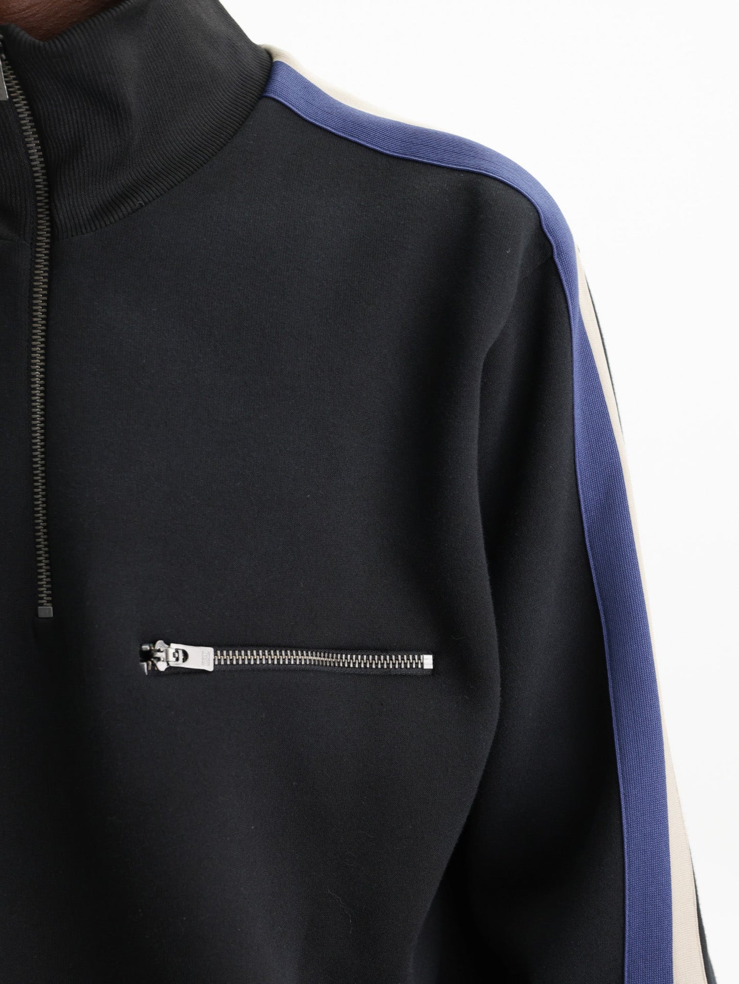 Maison Margiela Taped Half Zip Sweatshirt Black