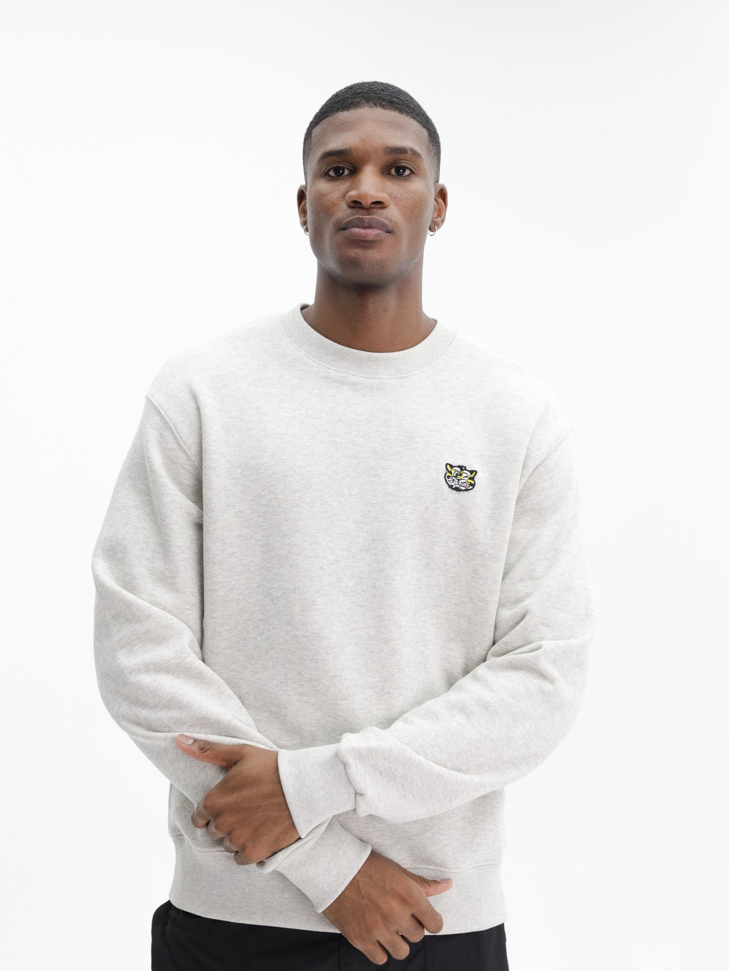Kenzo Sweatshirt  Knitted Cotton Pullover Grey