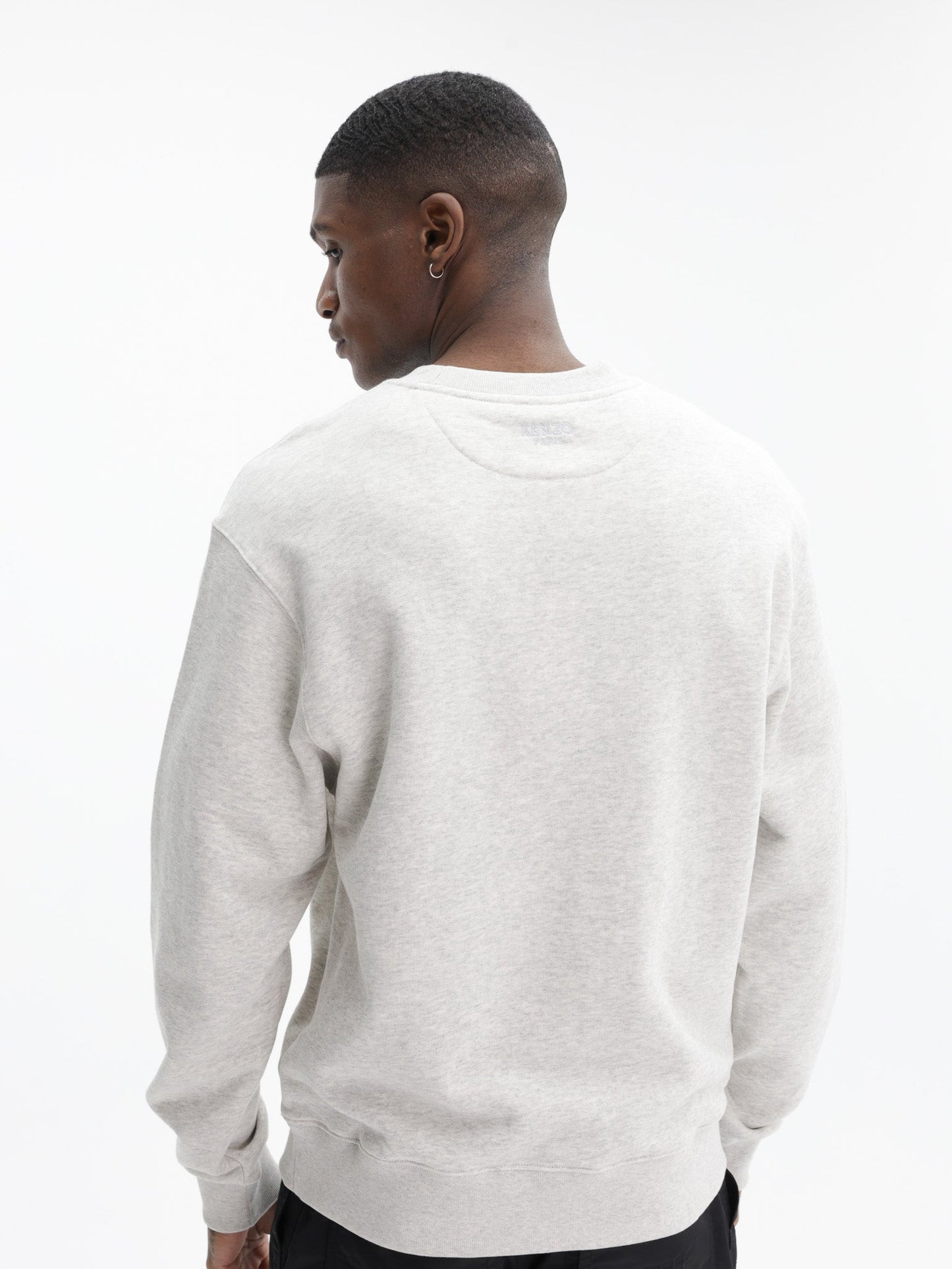 Kenzo Sweatshirt  Knitted Cotton Pullover Grey