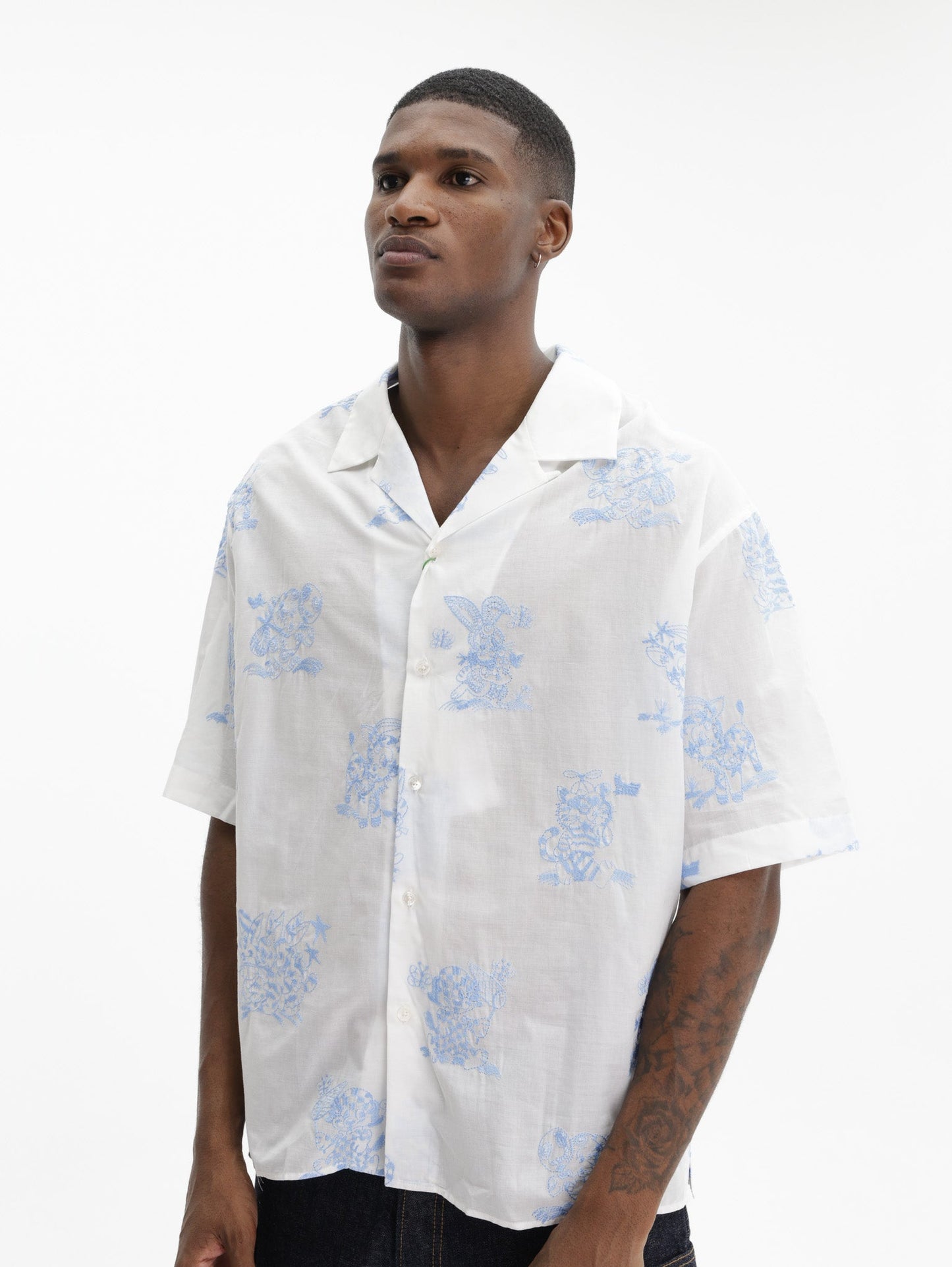 Kenzo Shirt Sc Woven Cotton White