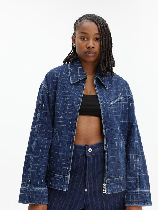 Kenzo Jacket Denim Med Blue Stone