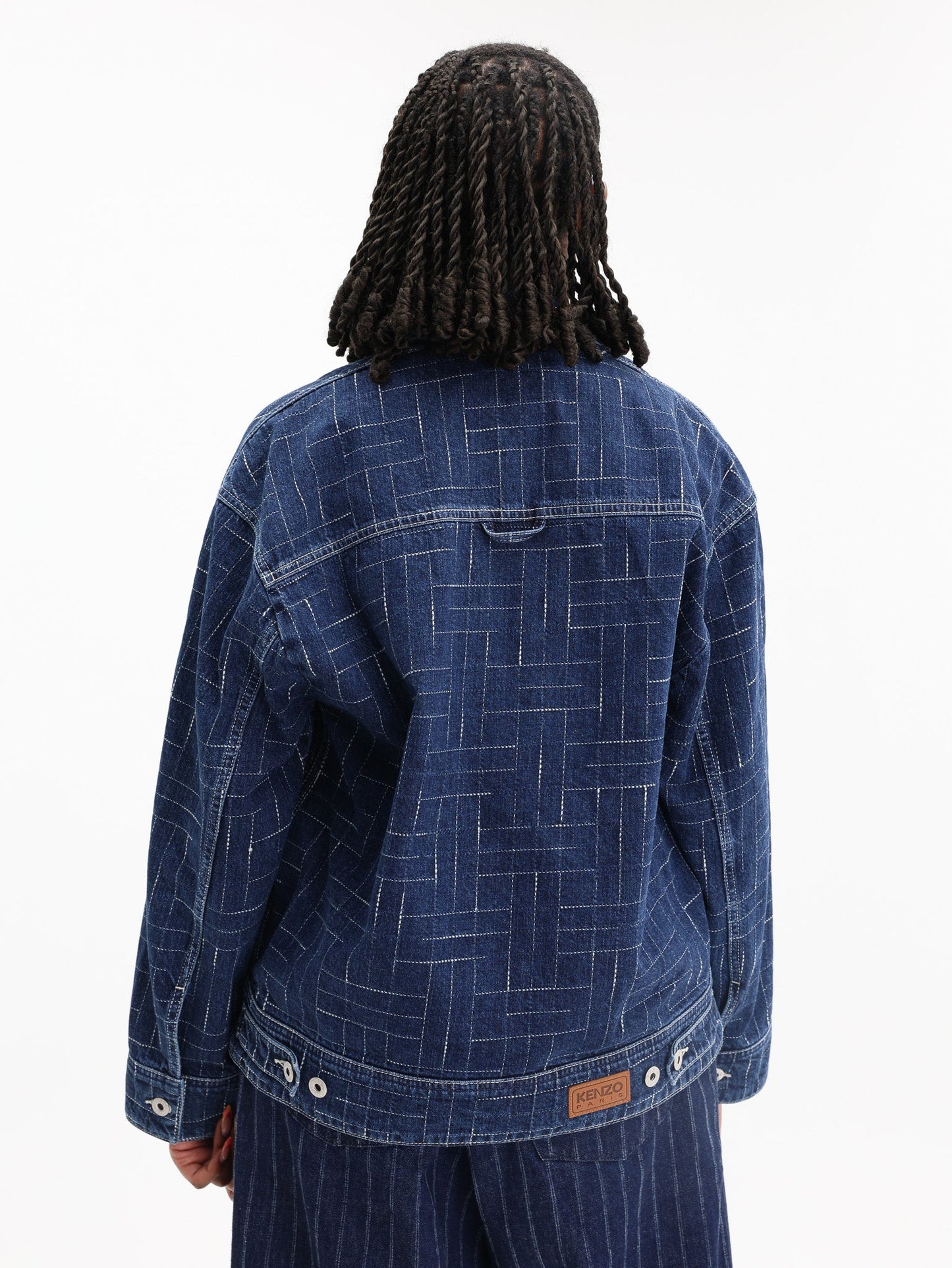 Kenzo Jacket Denim Med Blue Stone