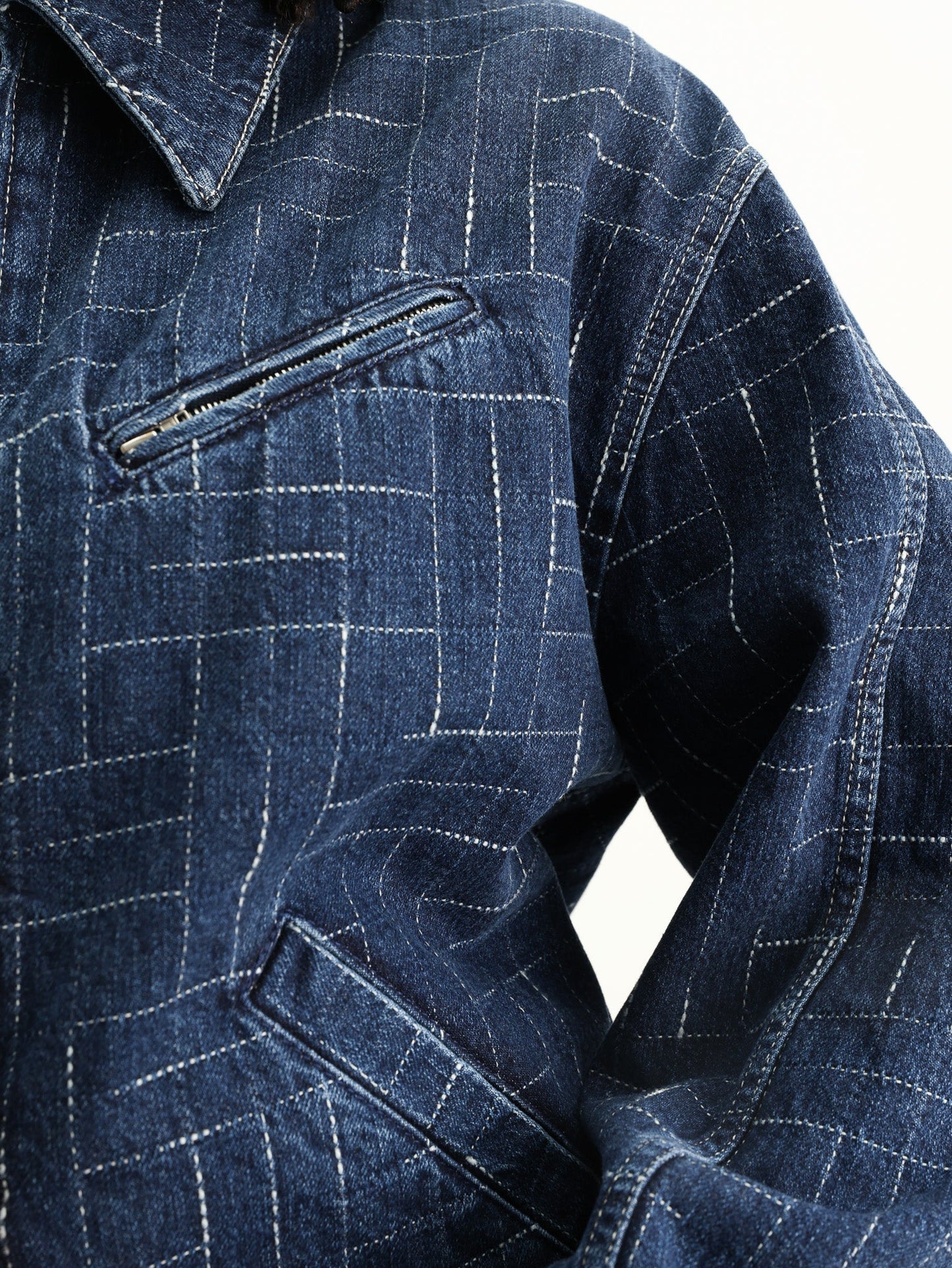 Kenzo Jacket Denim Med Blue Stone