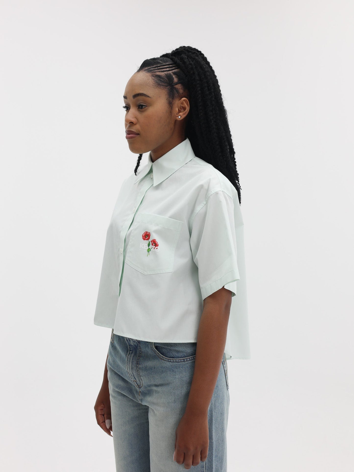 Kenzo Shirt Archive Bouquet Cropped Absinthe