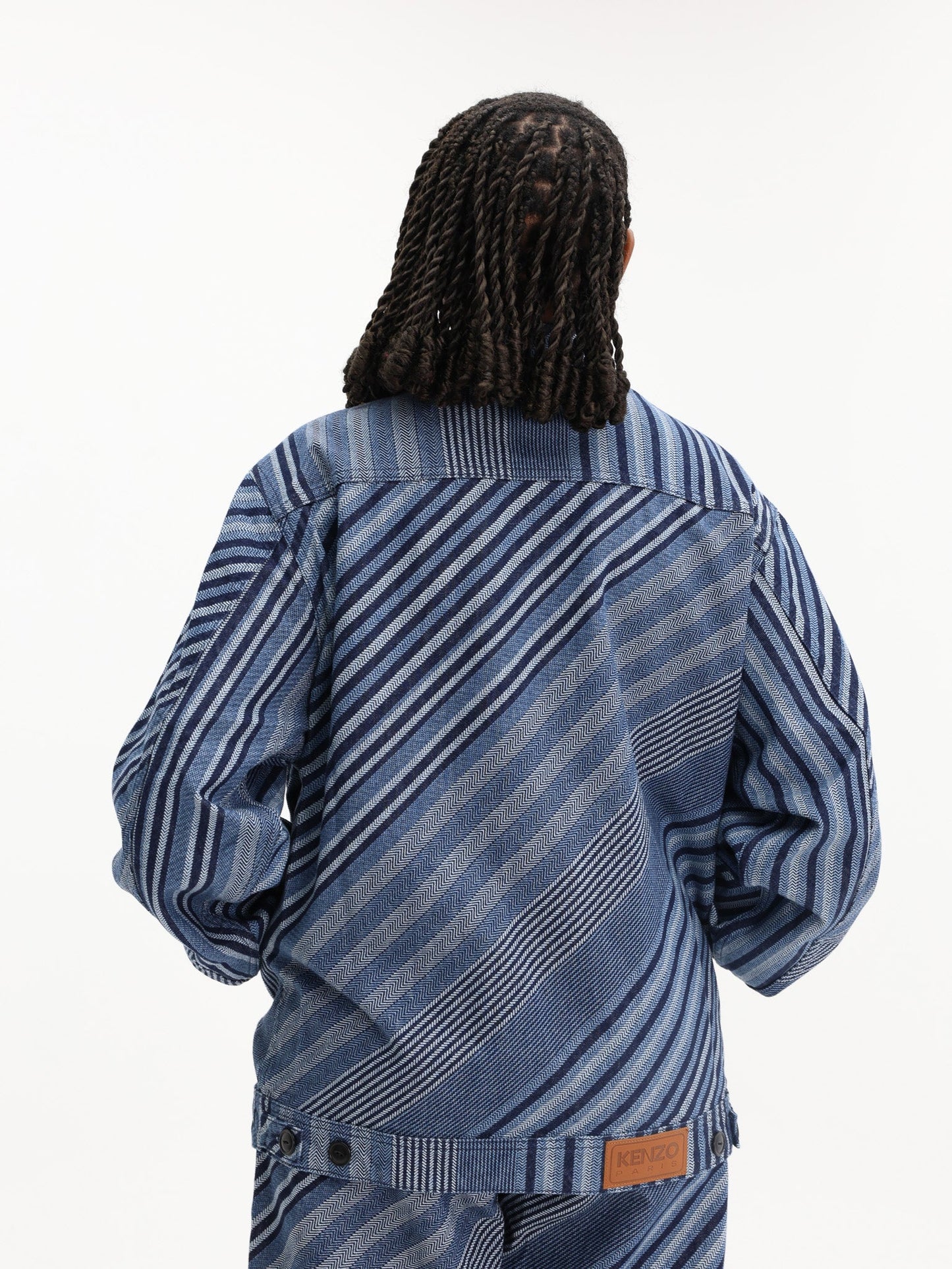 Kenzo Jacket Stripes Denim Rinse Blue