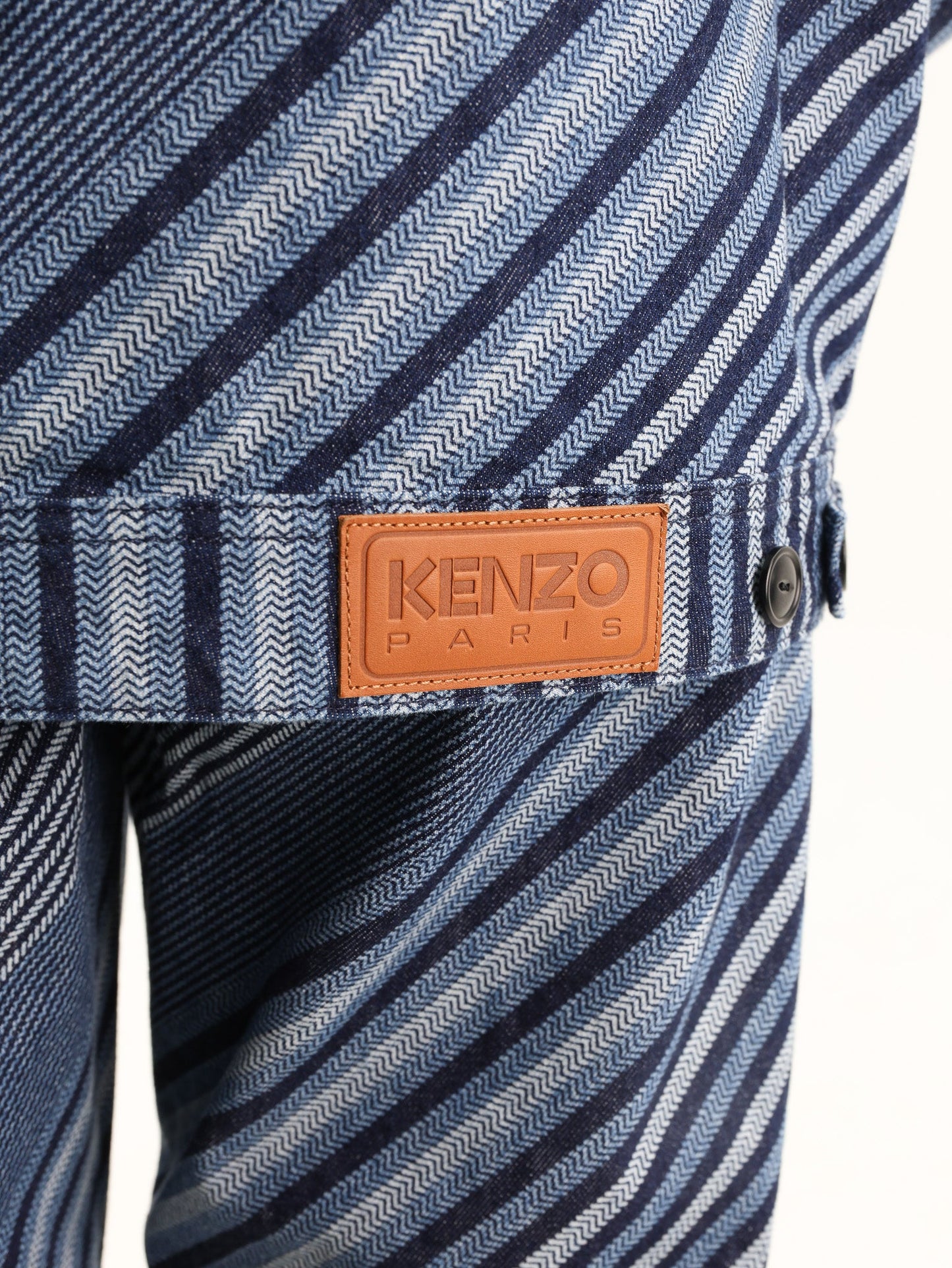 Kenzo Jacket Stripes Denim Rinse Blue