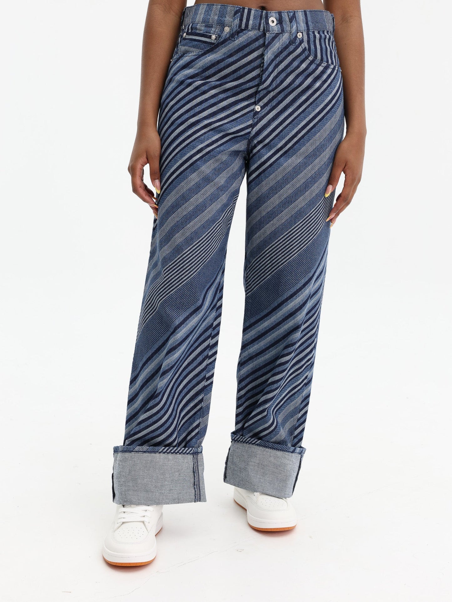 Kenzo Jeans Stripes Denim Rinse Blue