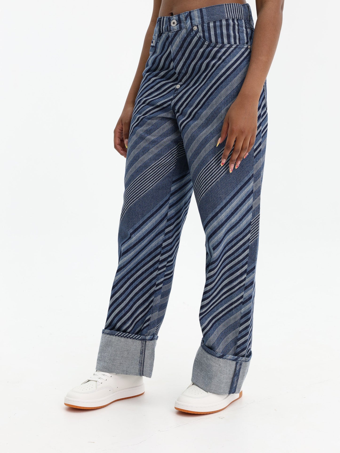 Kenzo Jeans Stripes Denim Rinse Blue