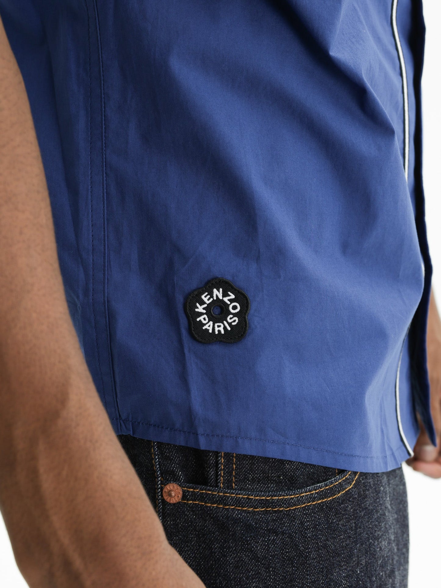 Kenzo Shirt Sc Woven Cotton Blue