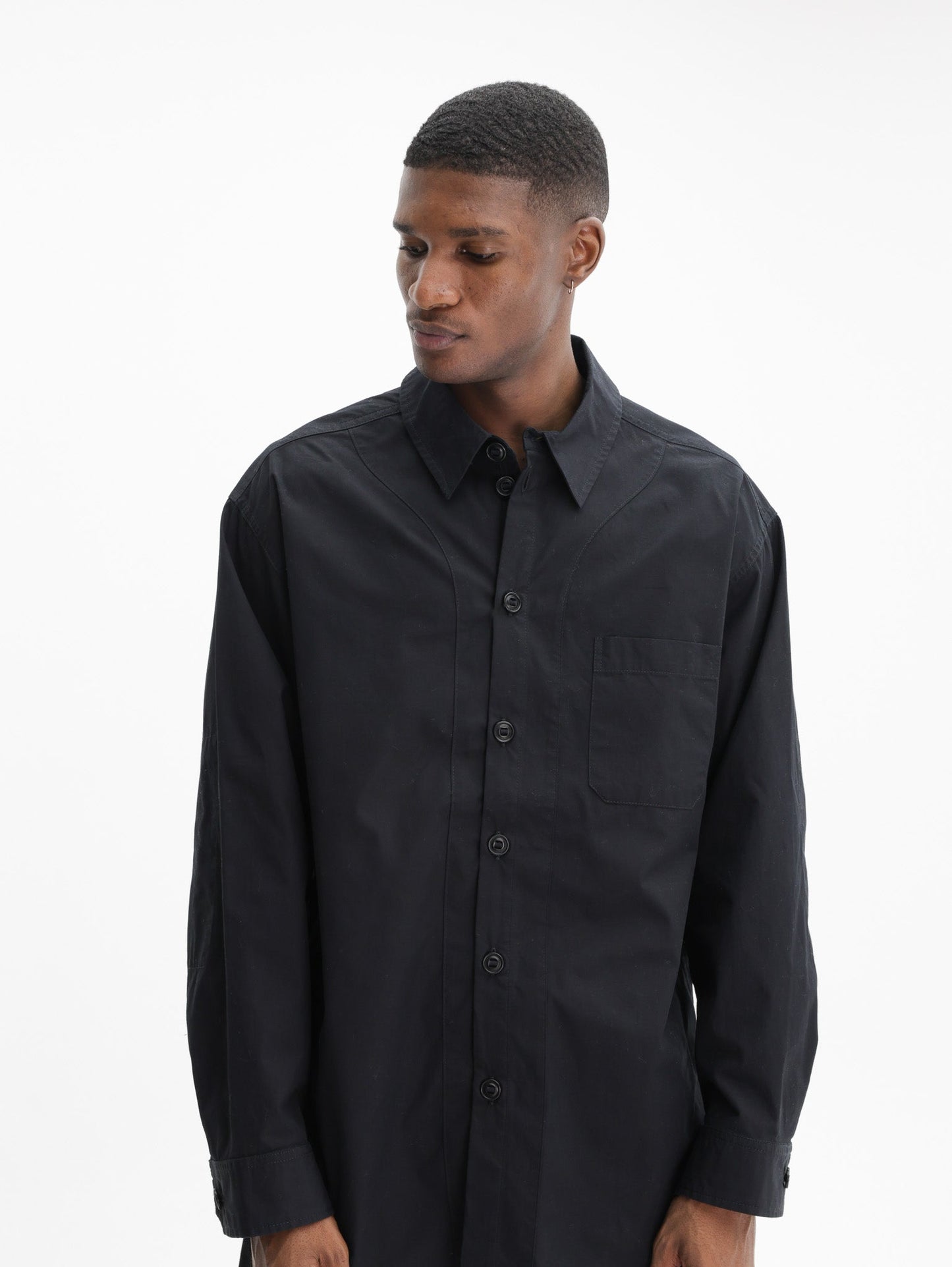 Kenzo Shirt Ls Woven Cotton Black