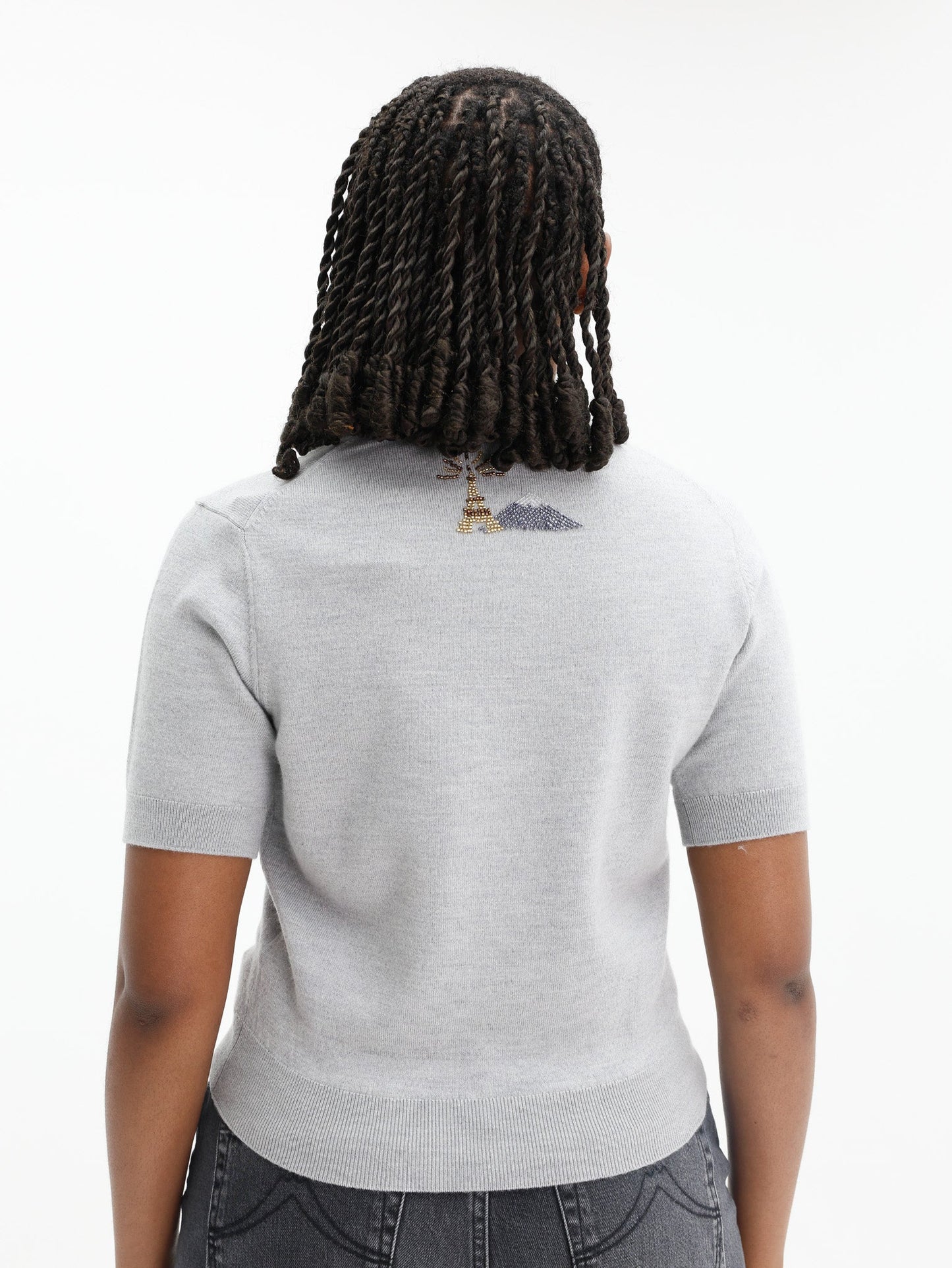 Kenzo T-Shirt Logo Pearl Grey
