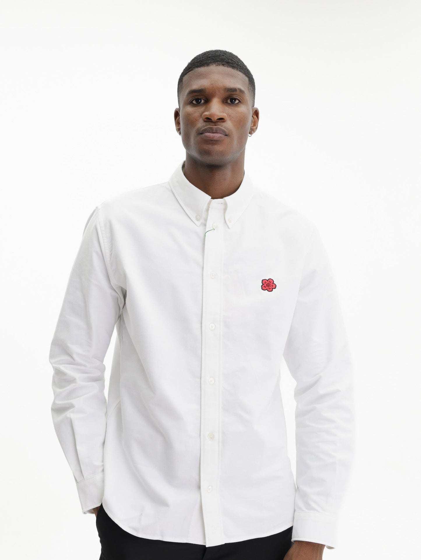 Kenzo Shirt Ls Woven Cotton White
