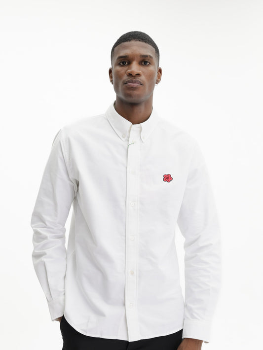 Kenzo Shirt Ls Woven Cotton White