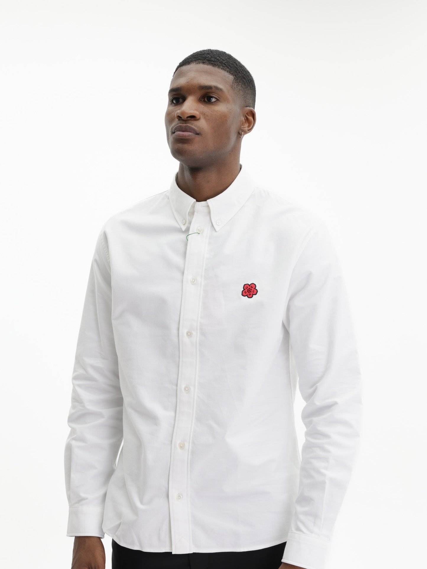 Kenzo Shirt Ls Woven Cotton White