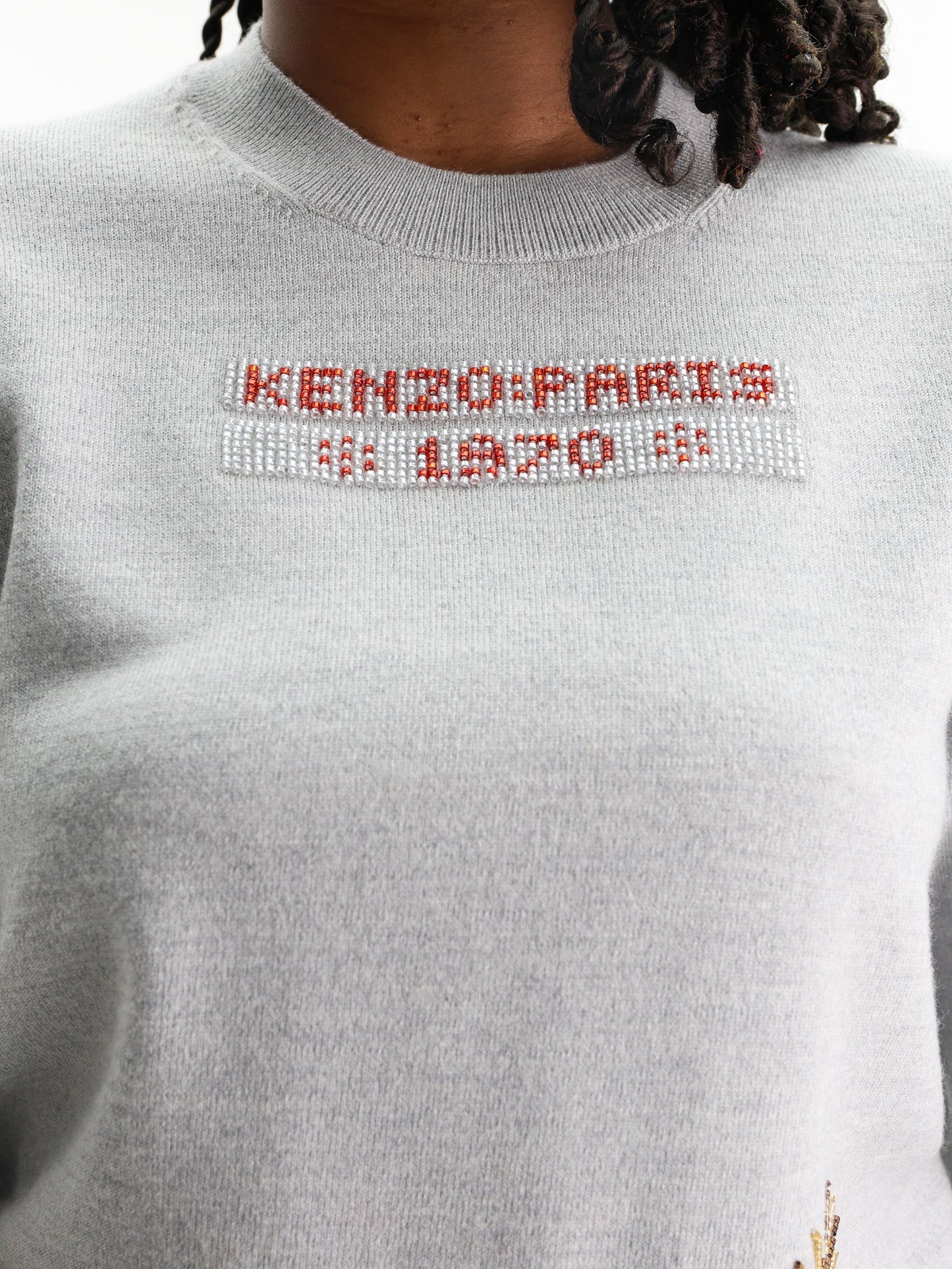 Kenzo Sweater Logo Pearl Grey