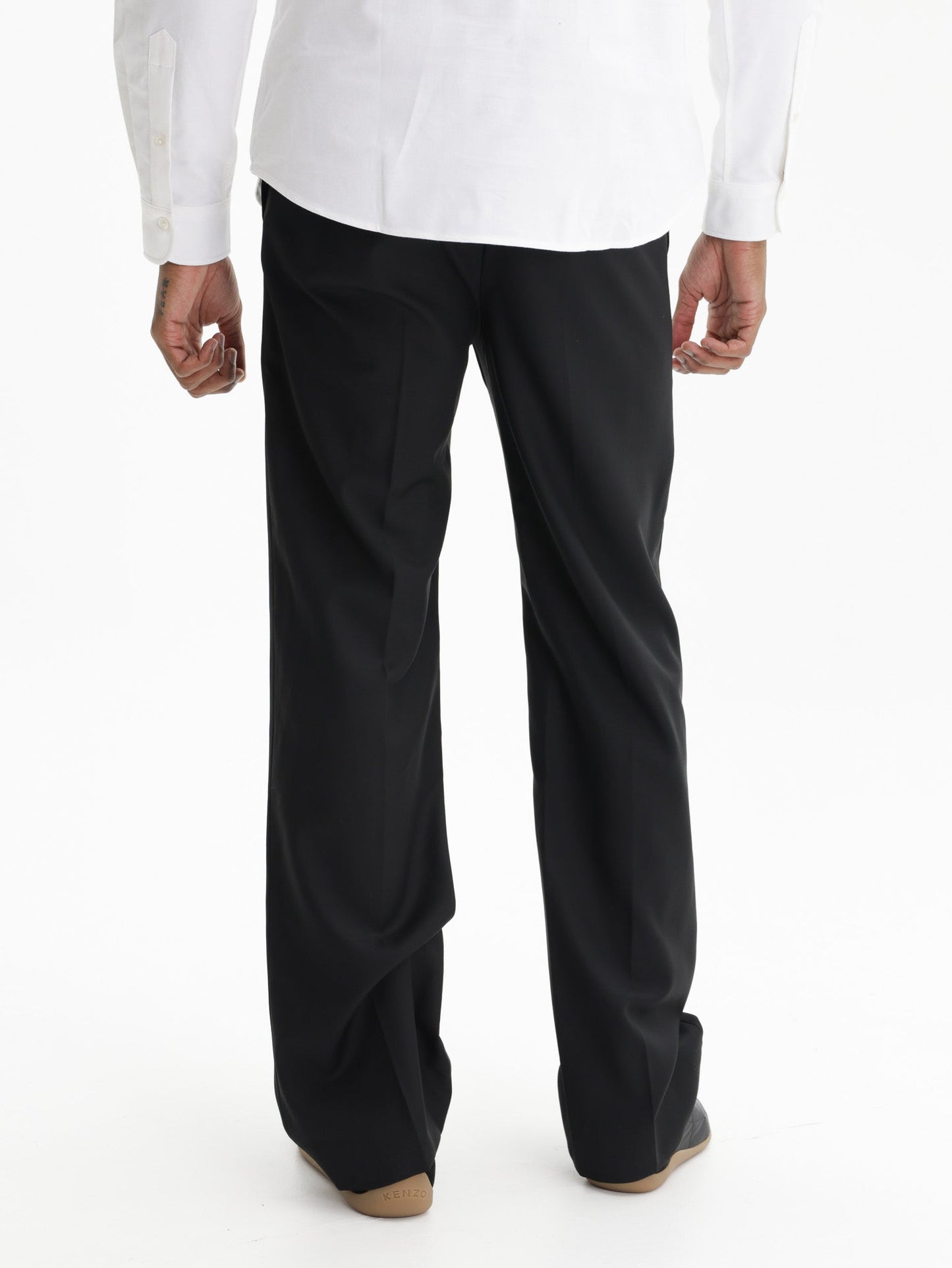Kenzo Tailored Pants Woven Wool  Black