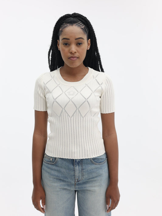 Kenzo Top Knitted Ss Off White