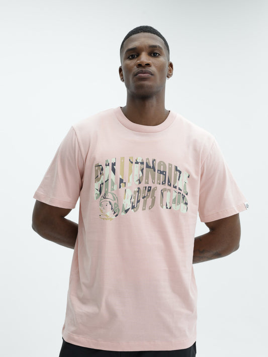 Billionaire Boys Club T-Shirt Camo Arch Logo Pink