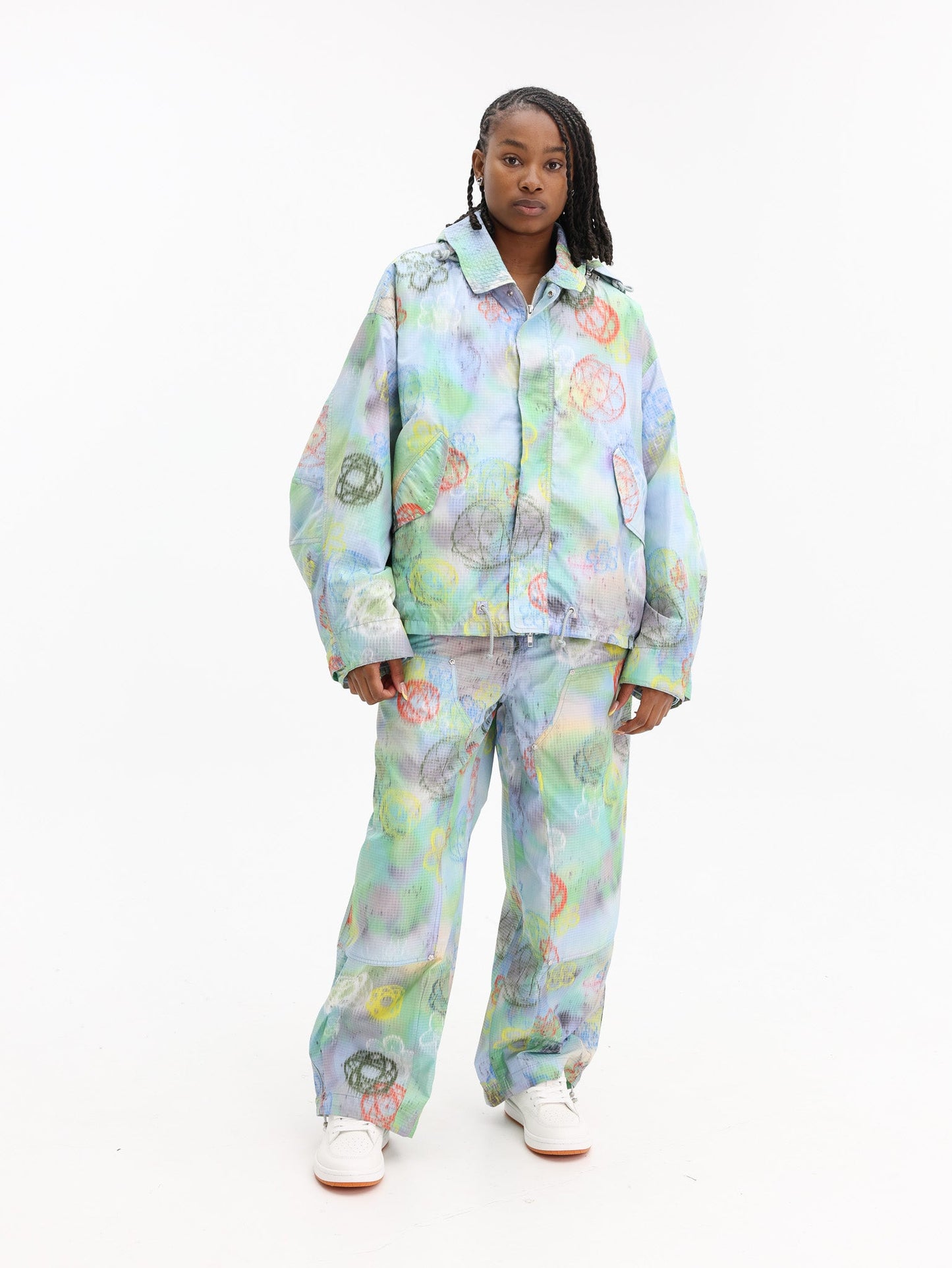 Kenzo Jacket Allover Print Light Blue