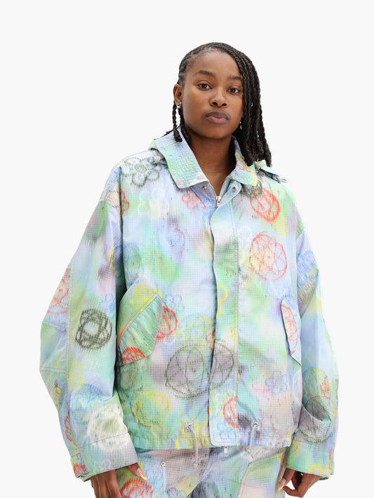 Kenzo Jacket Allover Print Light Blue
