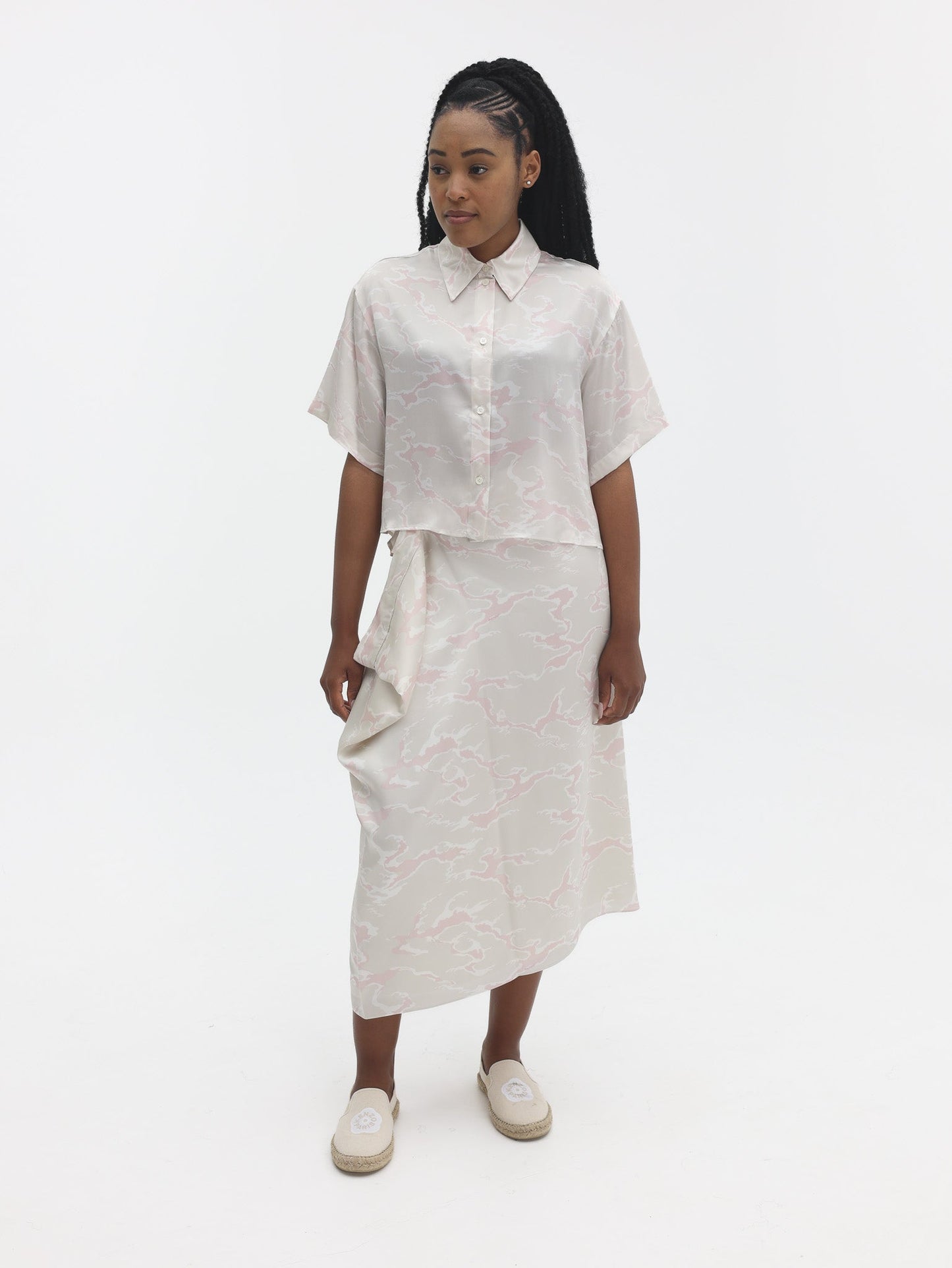 Kenzo Skirt  Woven Pearl Grey
