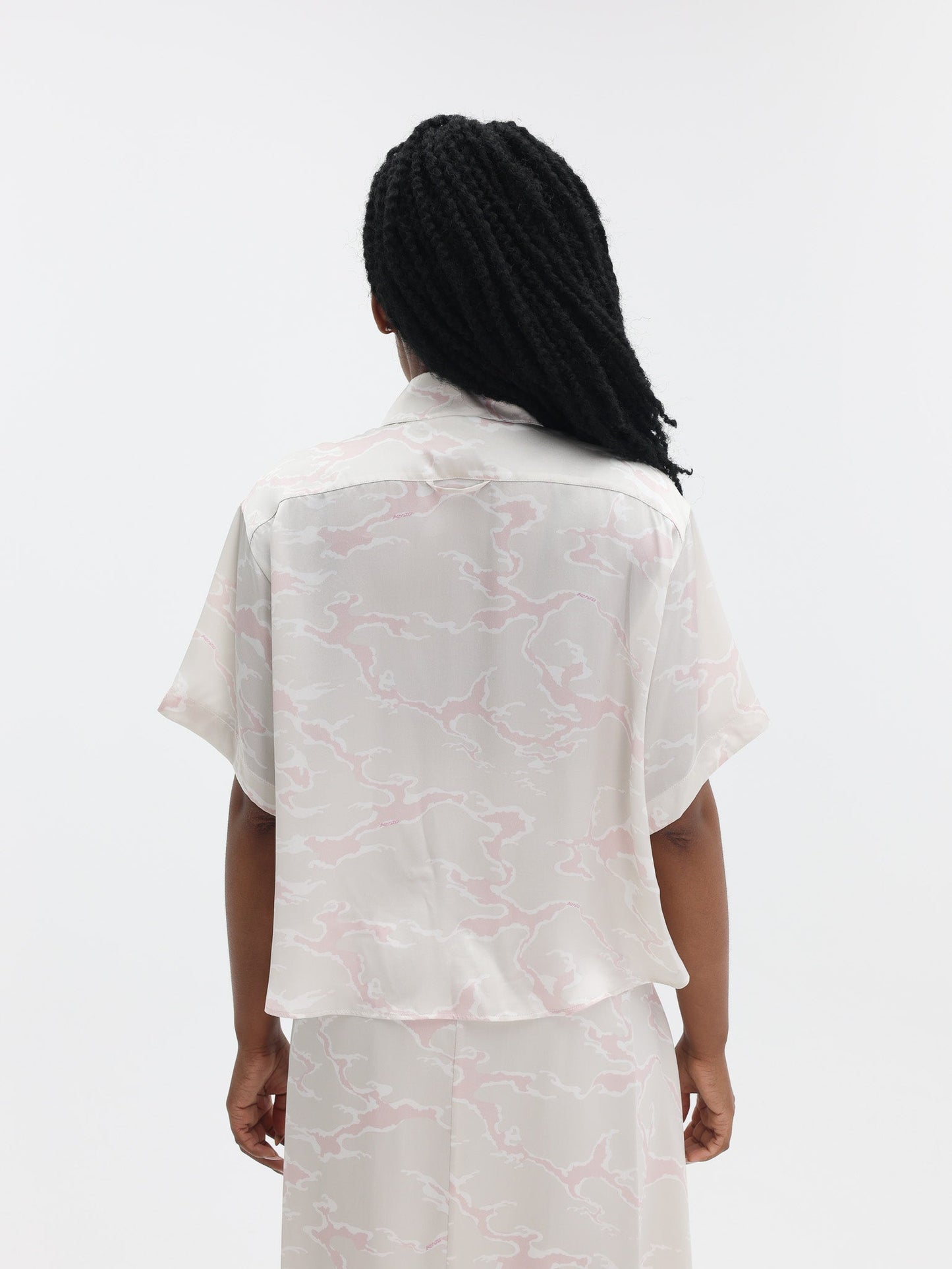 Kenzo Shirt Sc Woven Silk Pearl Grey