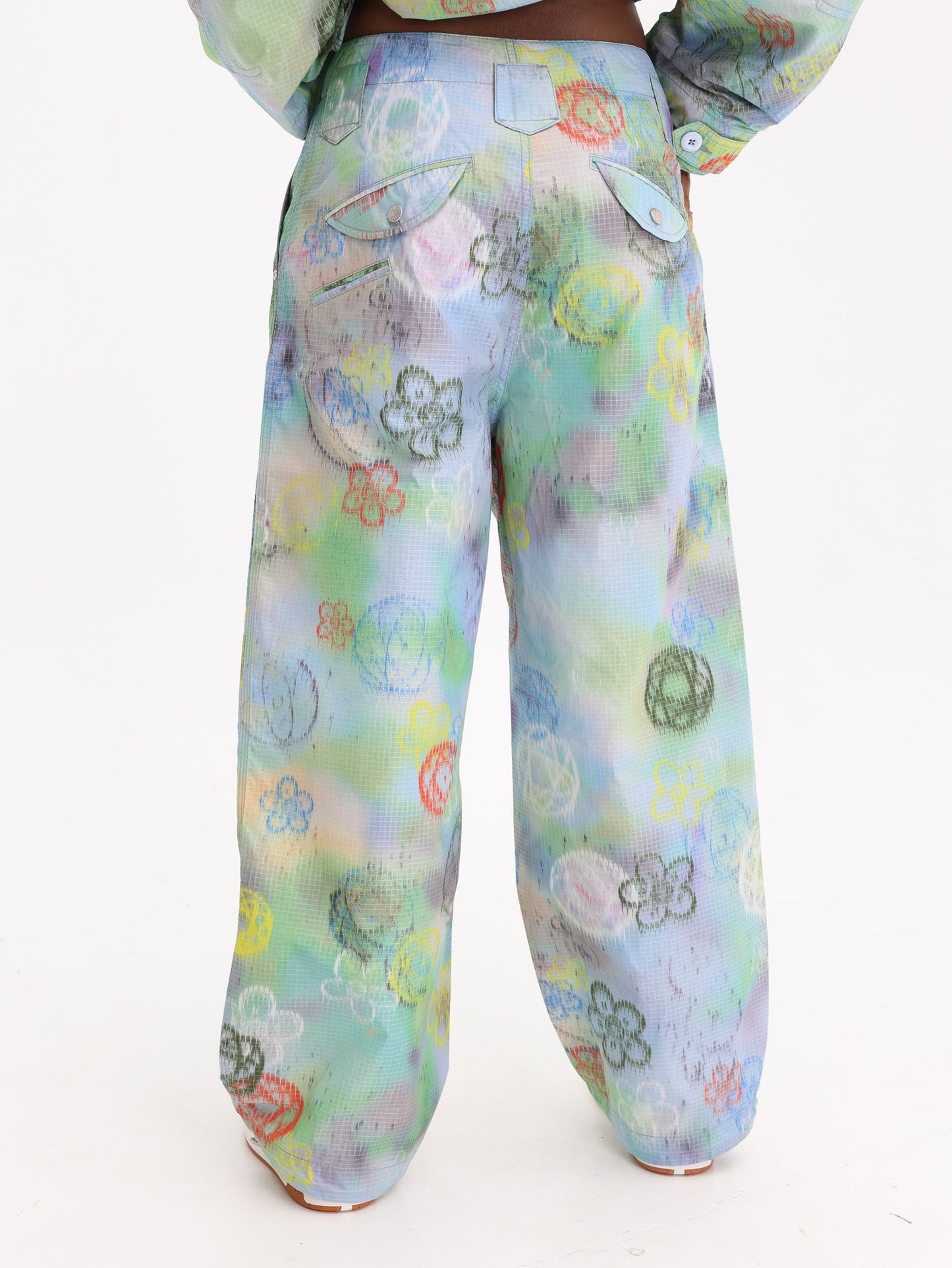Kenzo Pants Woven Synthetic Blue