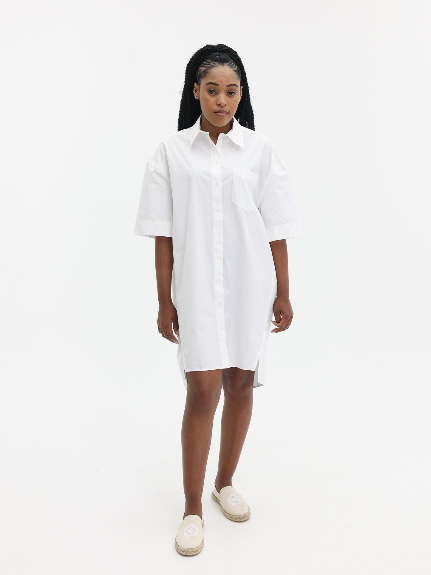 Kenzo Dress Woven Cotton White
