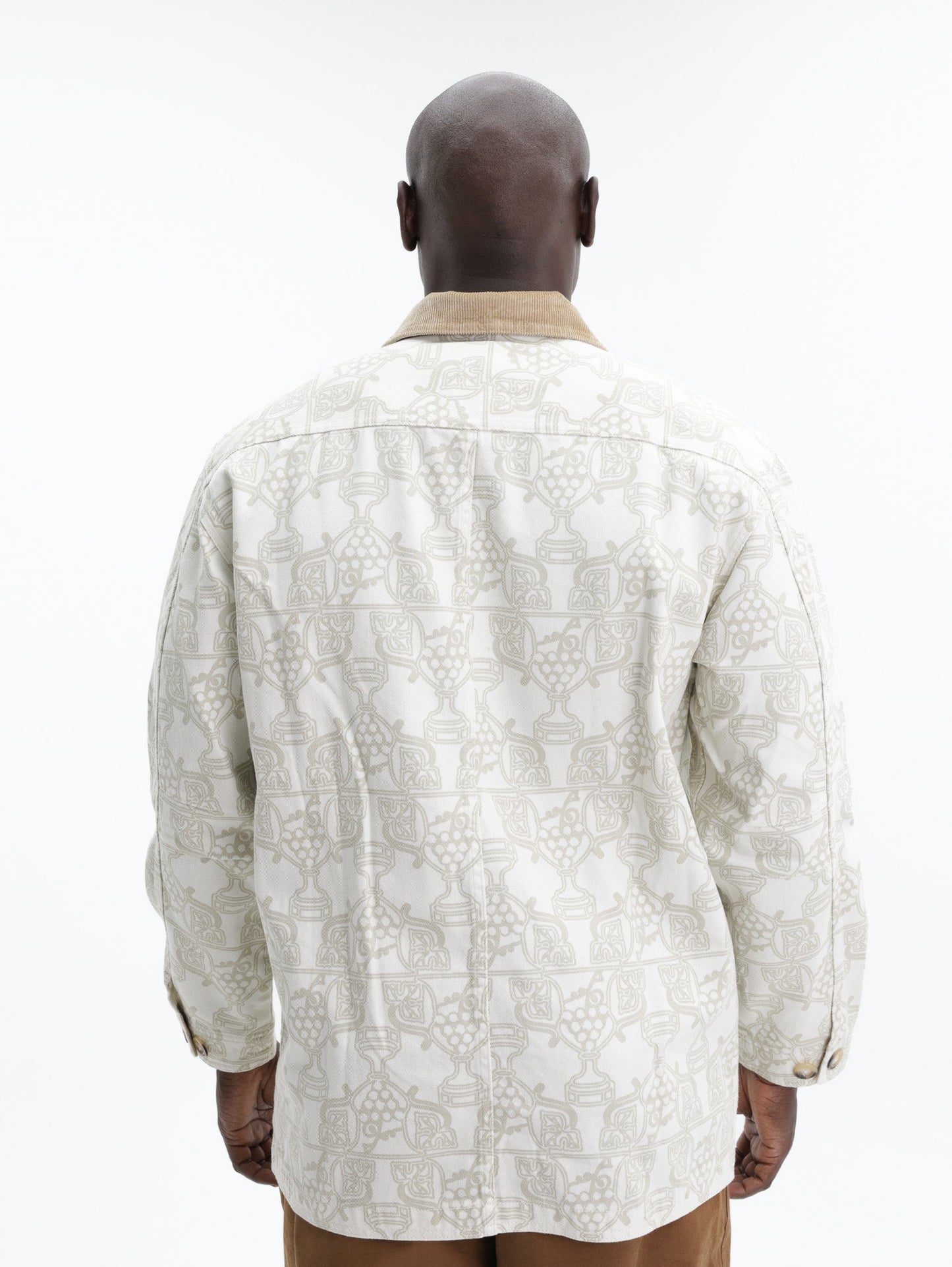 Drole De Monsieur Jacket Allover Print Ecru