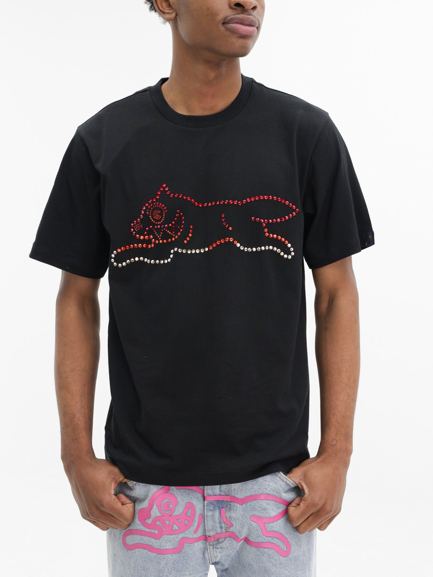 Ice-cream T-Shirt Crystal Dog Black