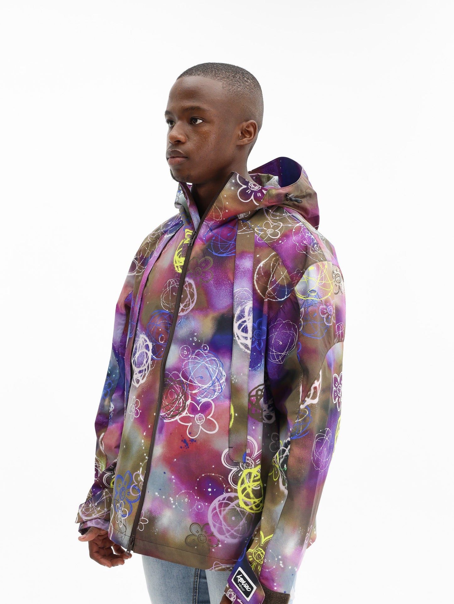 Kenzo Jacket Allover Print Khaki-Multi