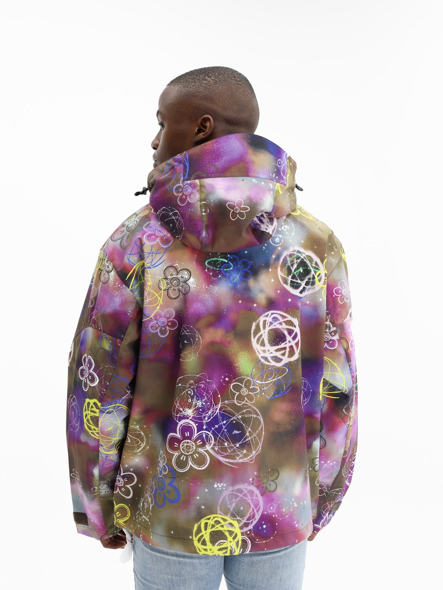 Kenzo Jacket Allover Print Khaki-Multi