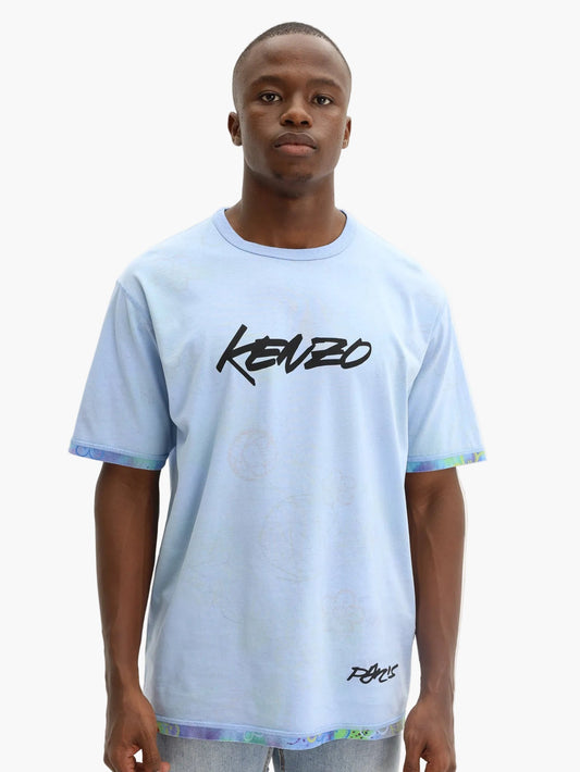 Kenzo T-Shirt Logo Light Blue