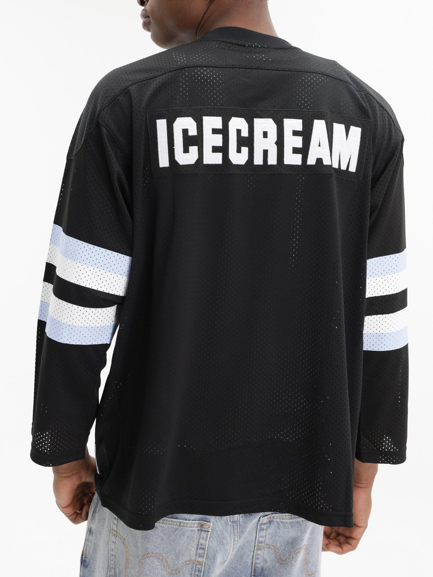 Ice-cream Shirt Checkered Collar Ss Black/white