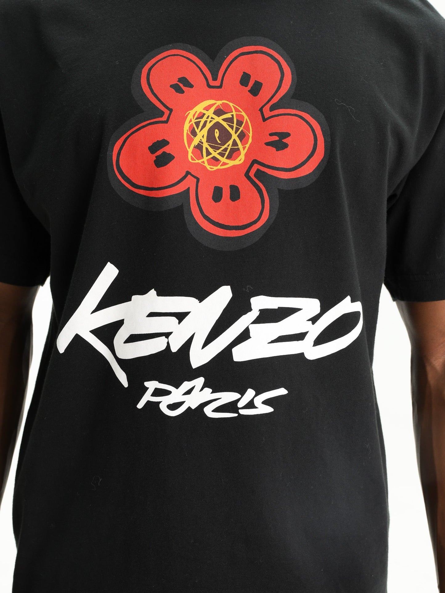 Kenzo T-Shirt Boke Flower Logo Black