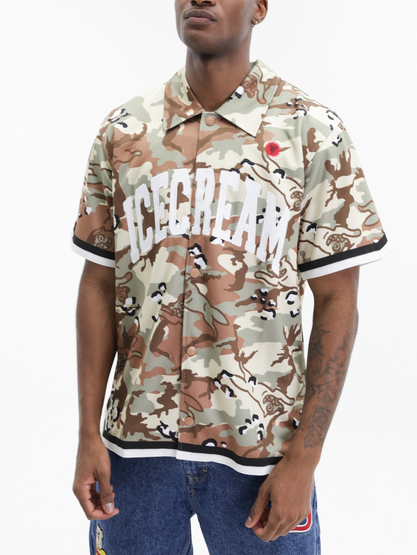 Ice-cream Shirt Choc Chip Baseball Jersey Camo