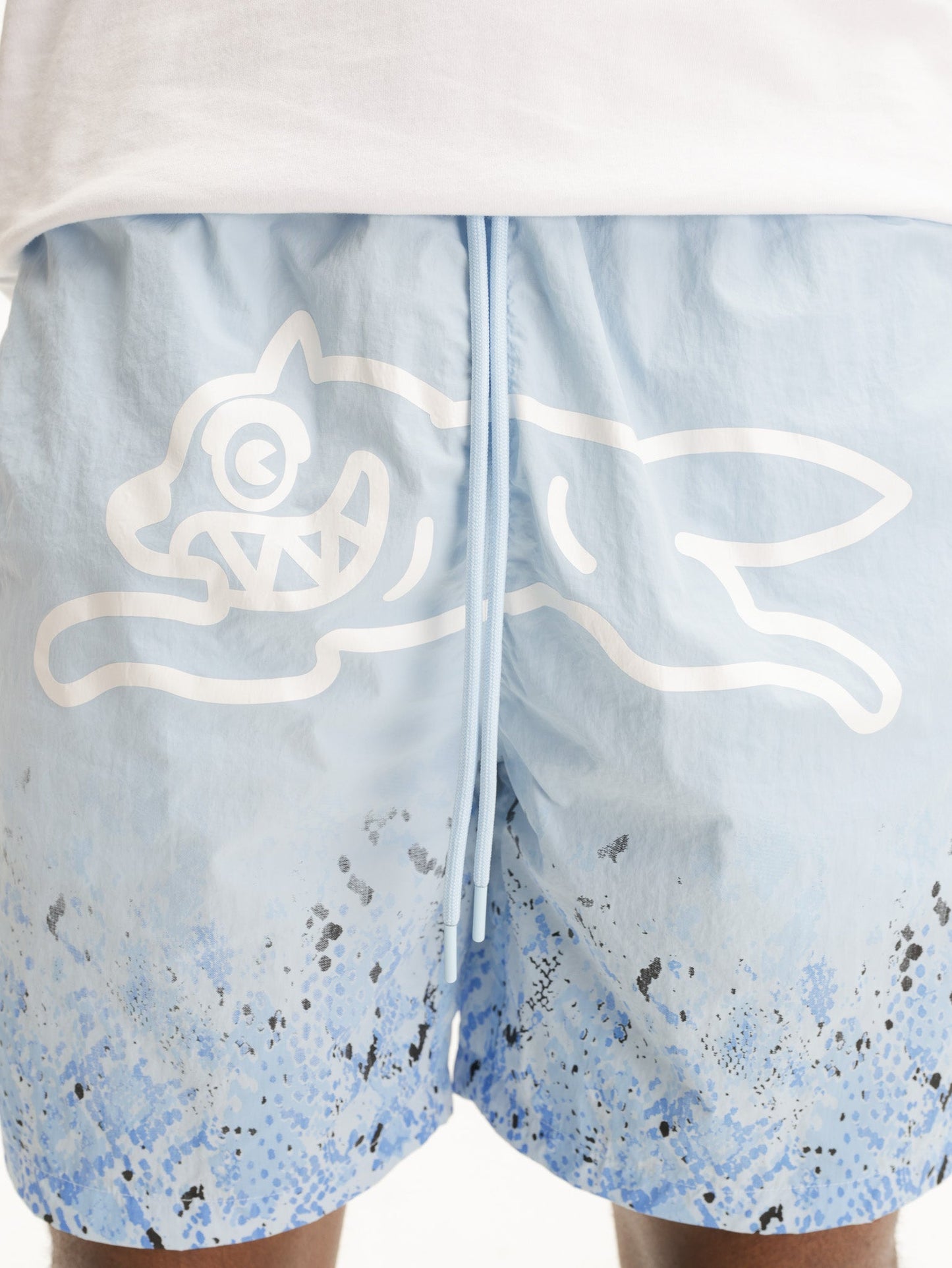 Ice-cream Shorts White Dog Logo Print Blue