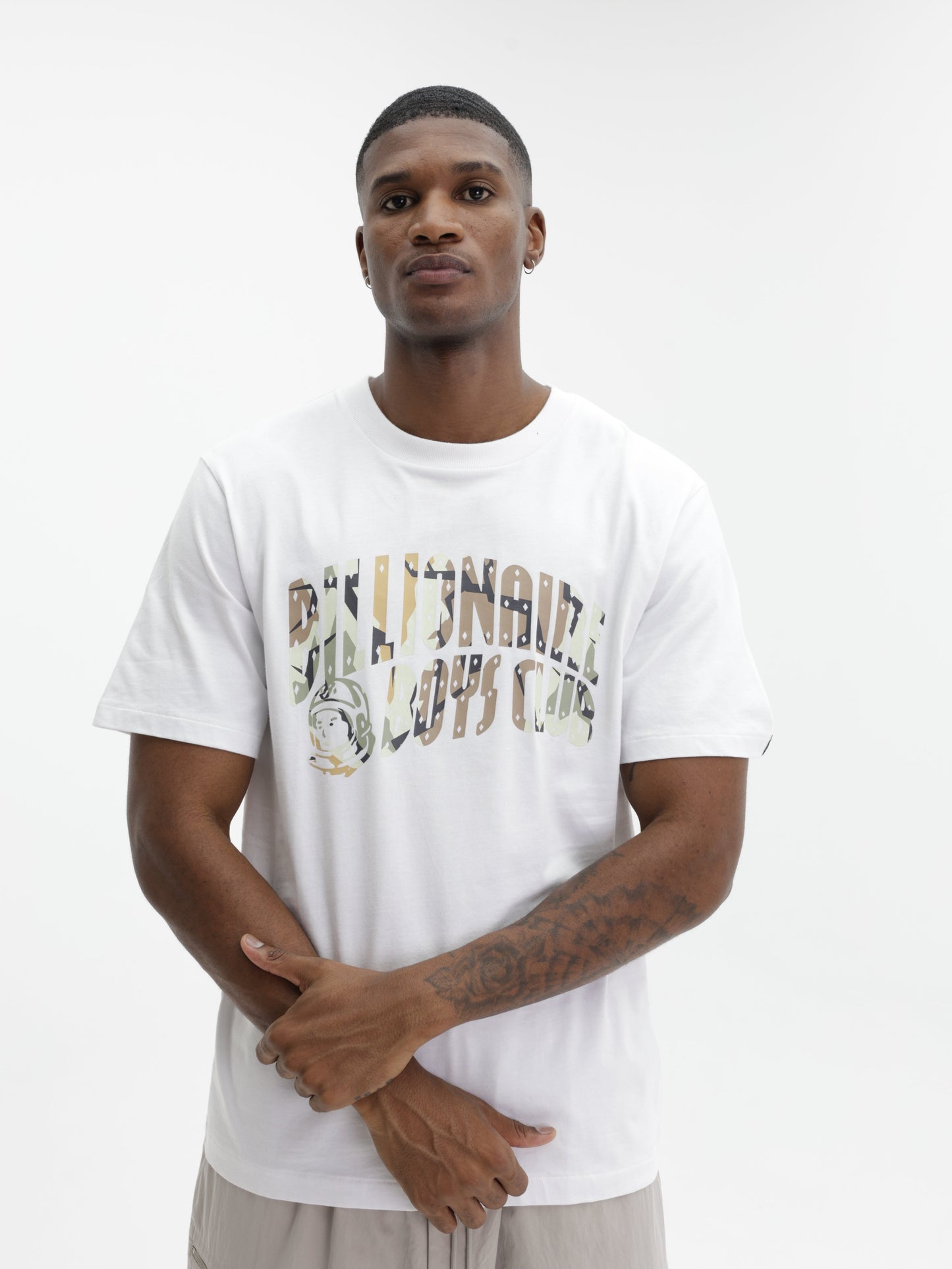 Billionaire Boys Club T-Shirt Camo Arch Logo White