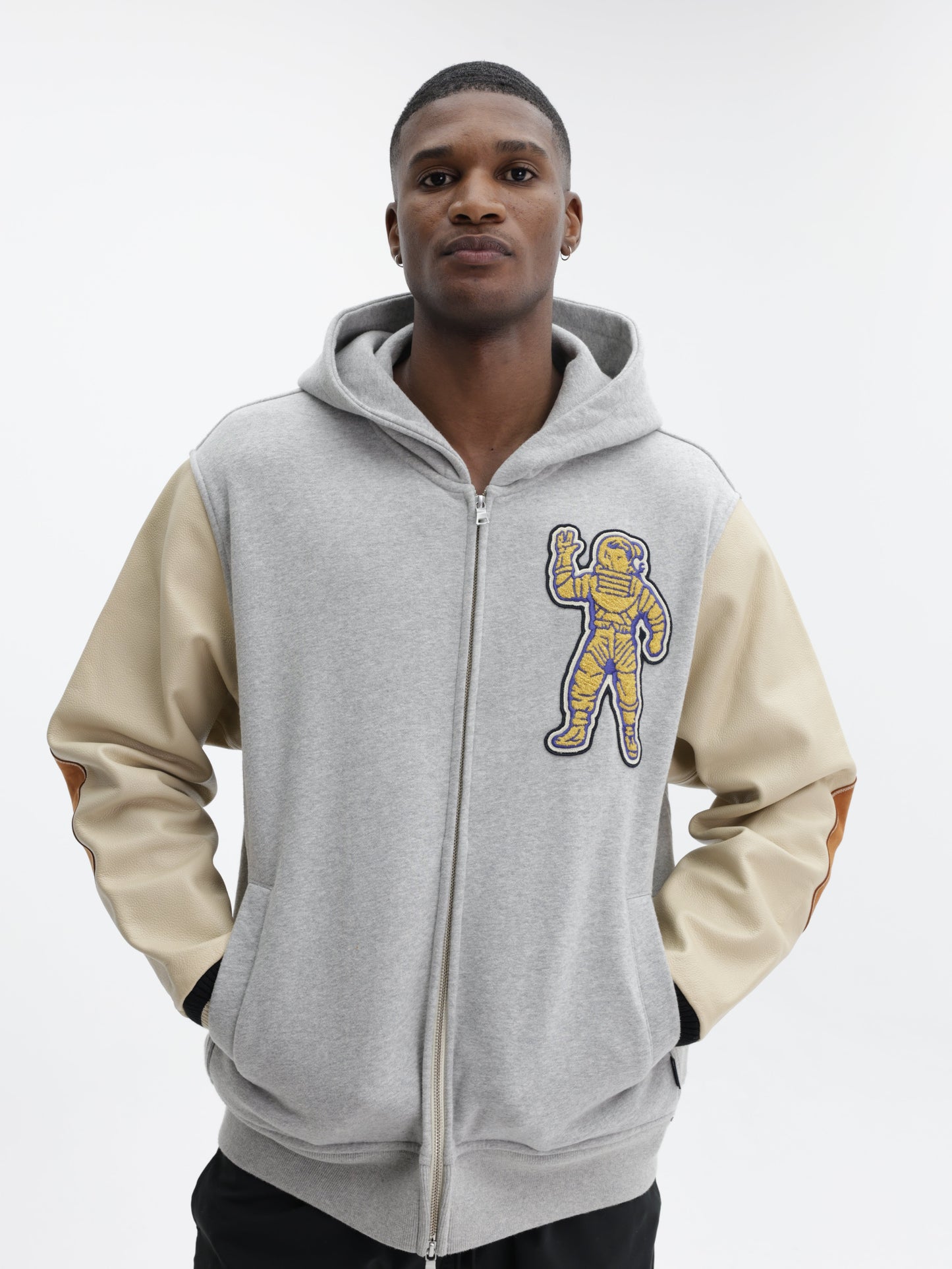Billionaire Boys Club Jacket Standing Astro Leather Heather Grey