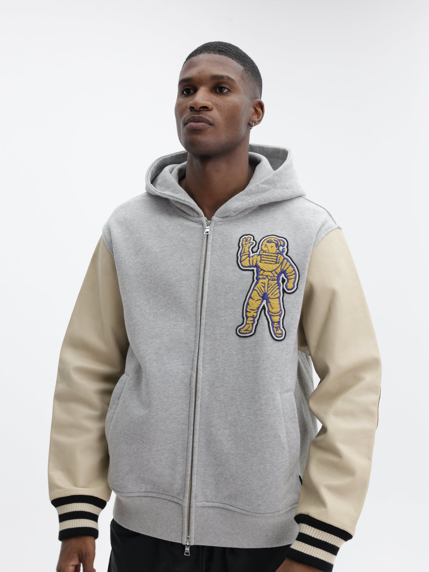 Billionaire Boys Club Jacket Standing Astro Leather Heather Grey