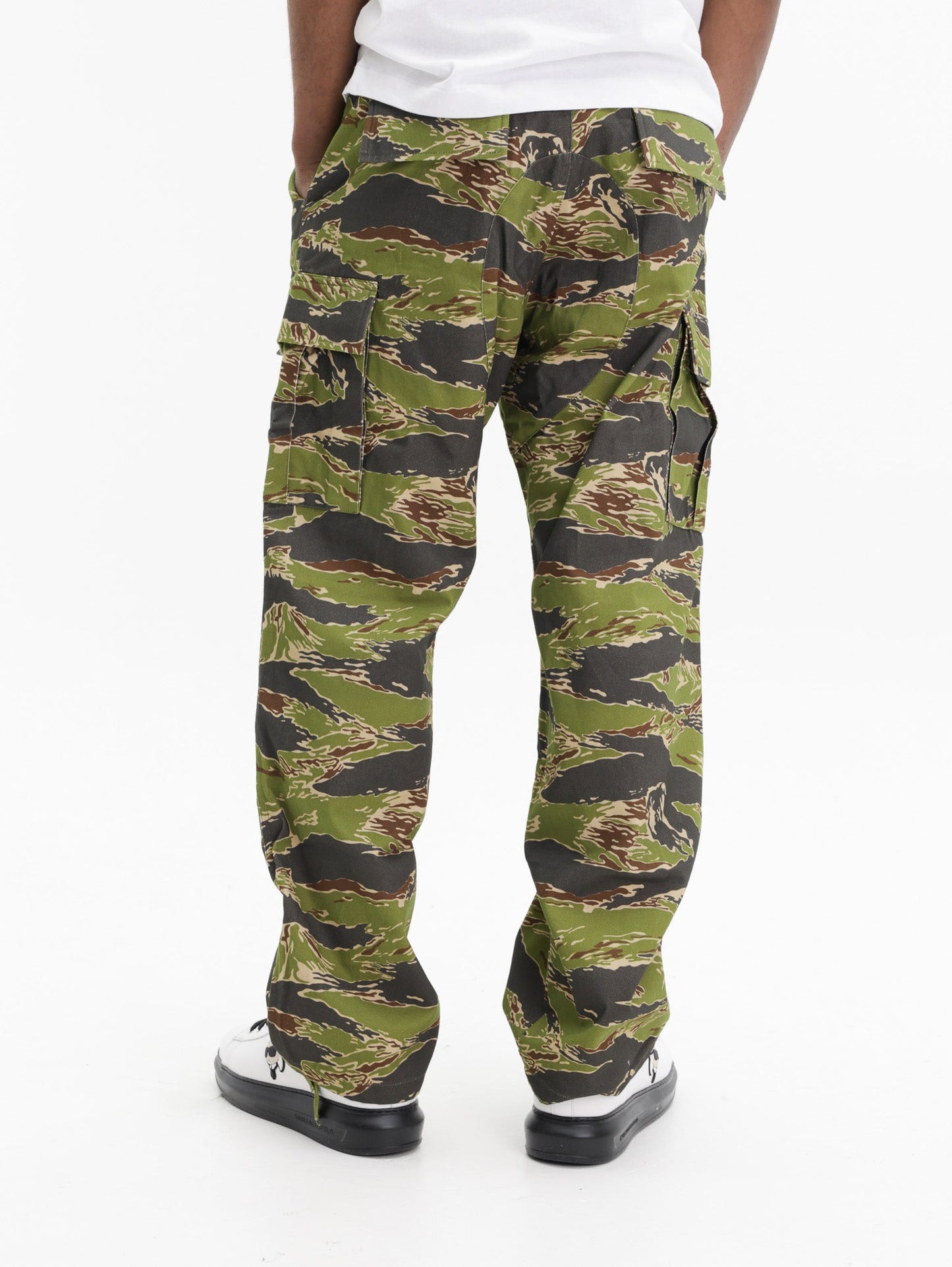 Ice-cream Pants Tiger Strip Cargo Camo