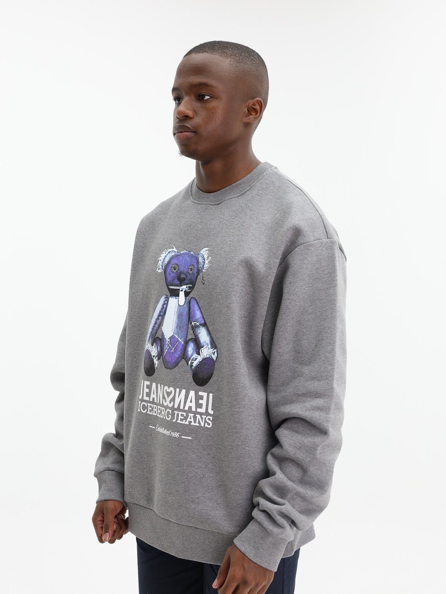 Iceberg Sweater Brushed Fleece Grey
