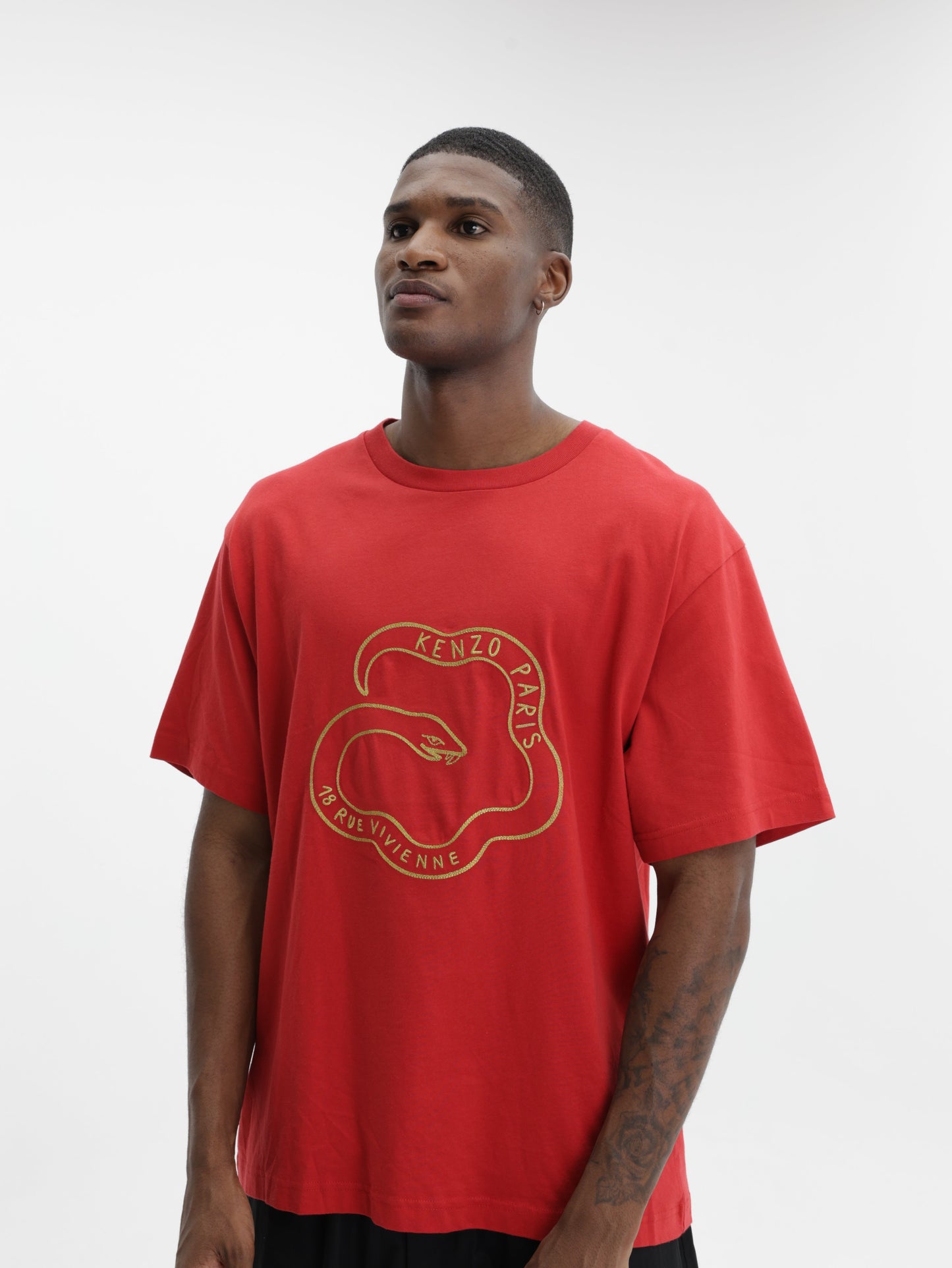 Kenzo T-Shirt Snake Gold-Red