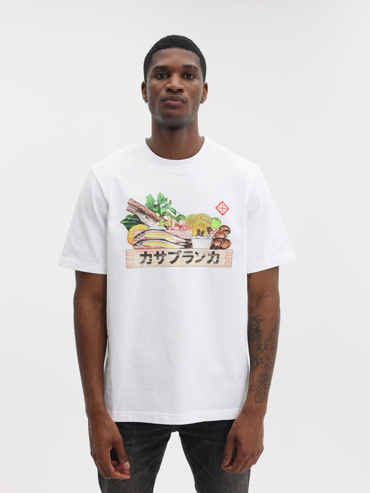 Casablanca T-Shirt Ingredients Print White