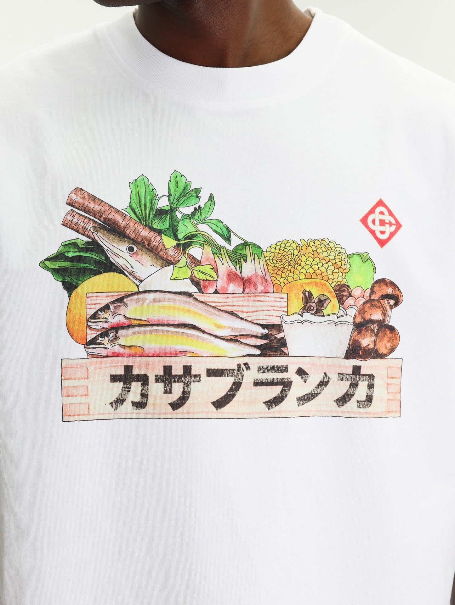 Casablanca T-Shirt Ingredients Print White
