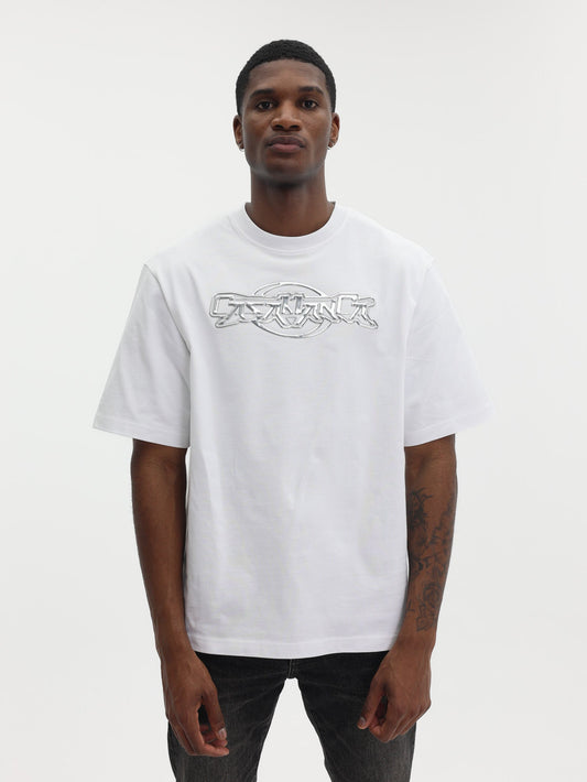Casablanca T-Shirt Casa Chrome White